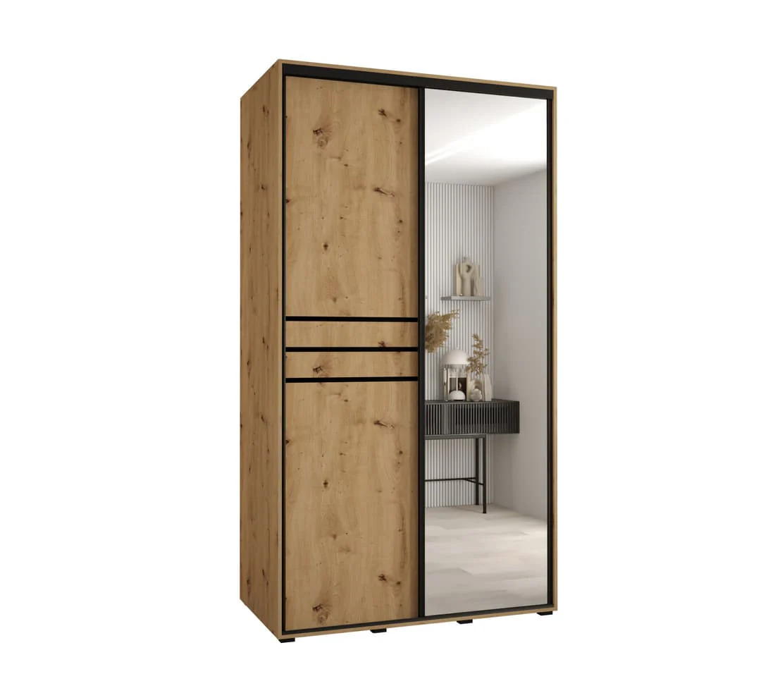 Cannes XI Sliding Door Wardrobe 130cm - Image 5