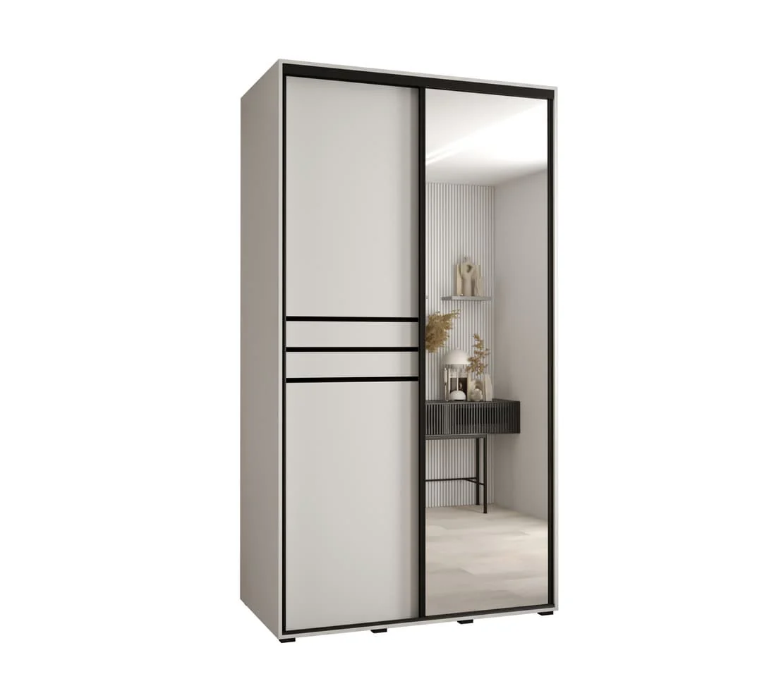 Cannes XI Sliding Door Wardrobe 130cm - Image 8