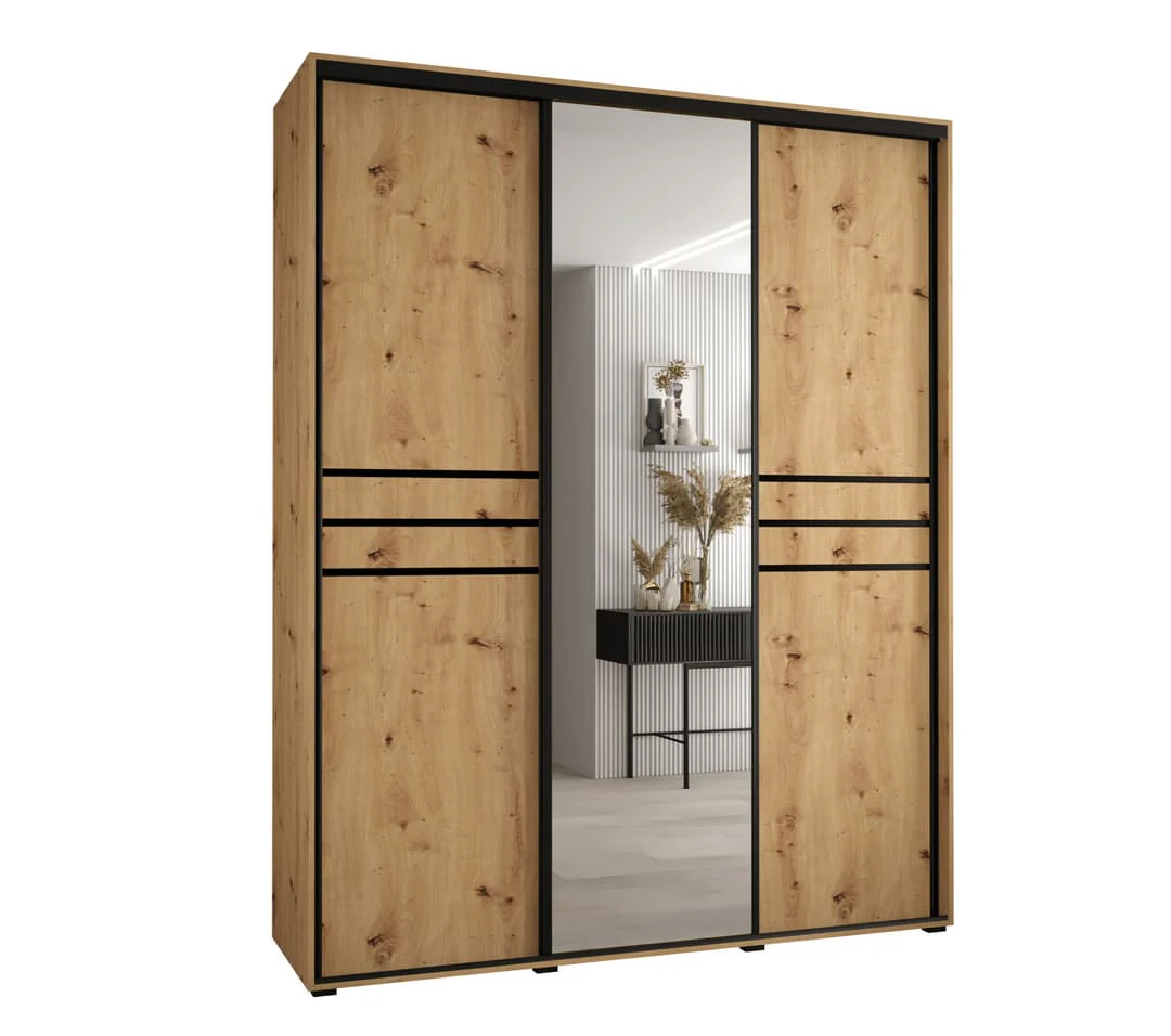 Cannes XI Sliding Door Wardrobe 200cm - Image 2