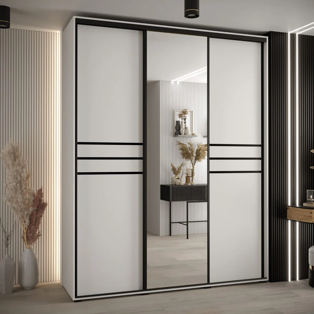 Cannes XI Sliding Door Wardrobe 200cm - Image 4