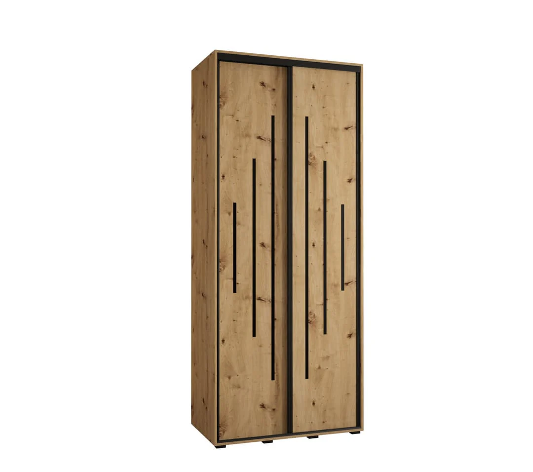 Cannes XII Sliding Door Wardrobe 110cm - Image 2