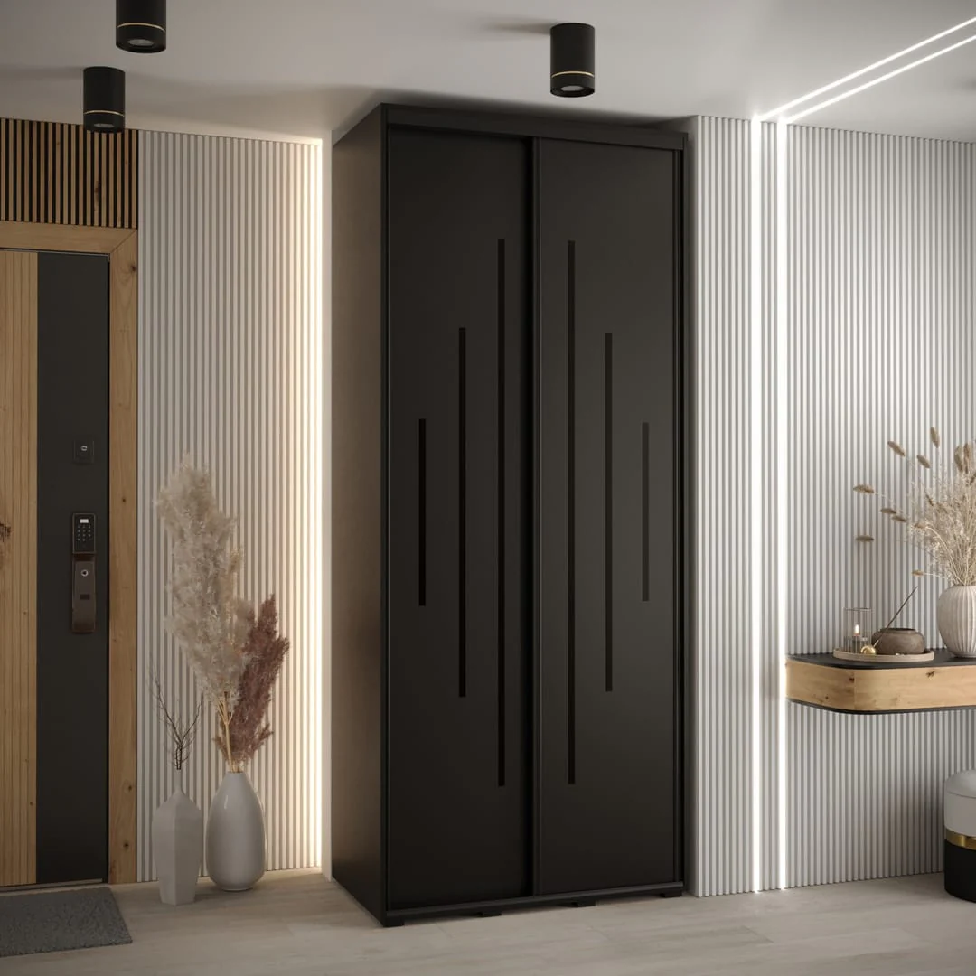 Cannes XII Sliding Door Wardrobe 110cm - Image 8