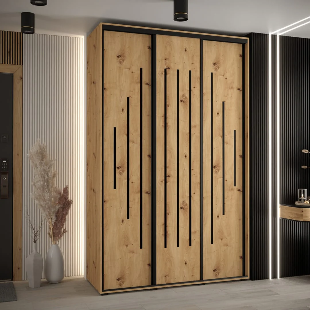 Cannes XII Sliding Door Wardrobe 160cm - Image 4