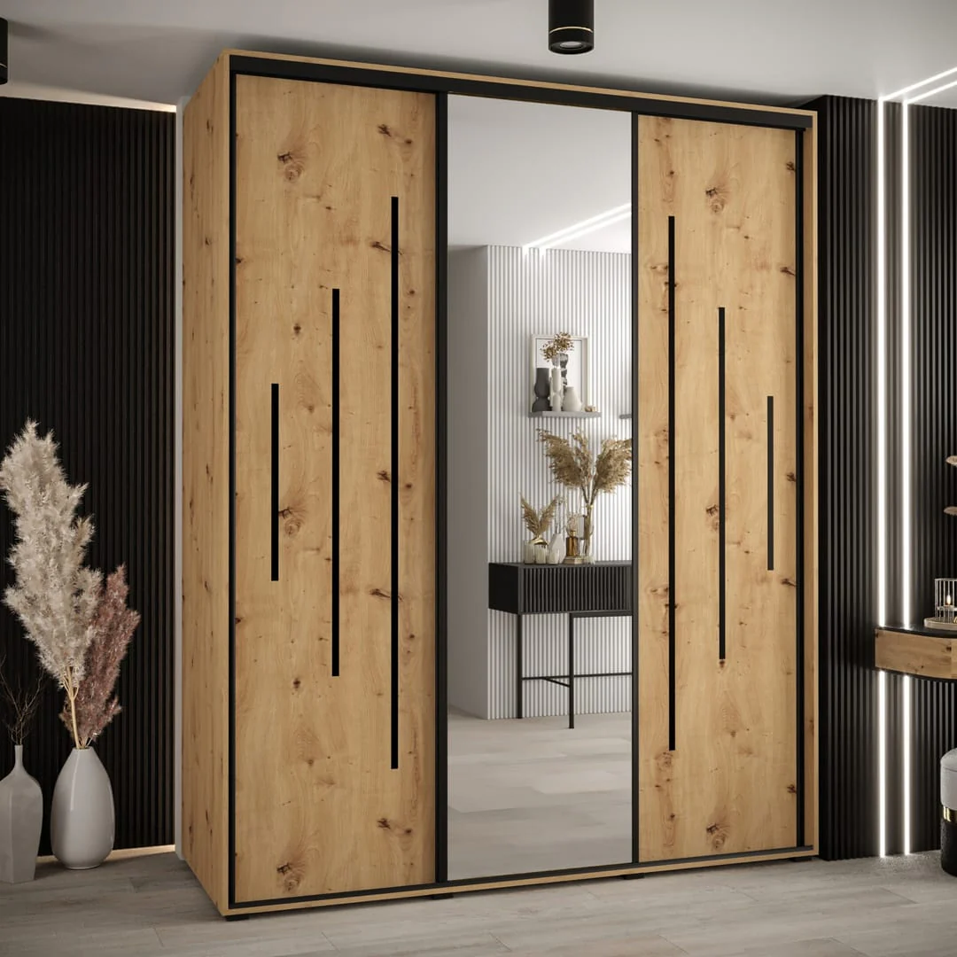 Cannes XIII Sliding Door Wardrobe 190cm - Image 4