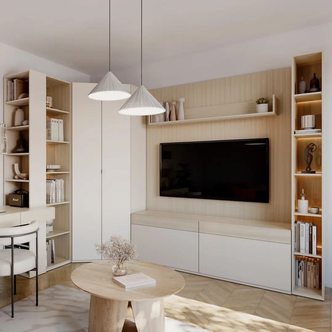Charlie CH-01 Corner Wardrobe 100cm - Image 7