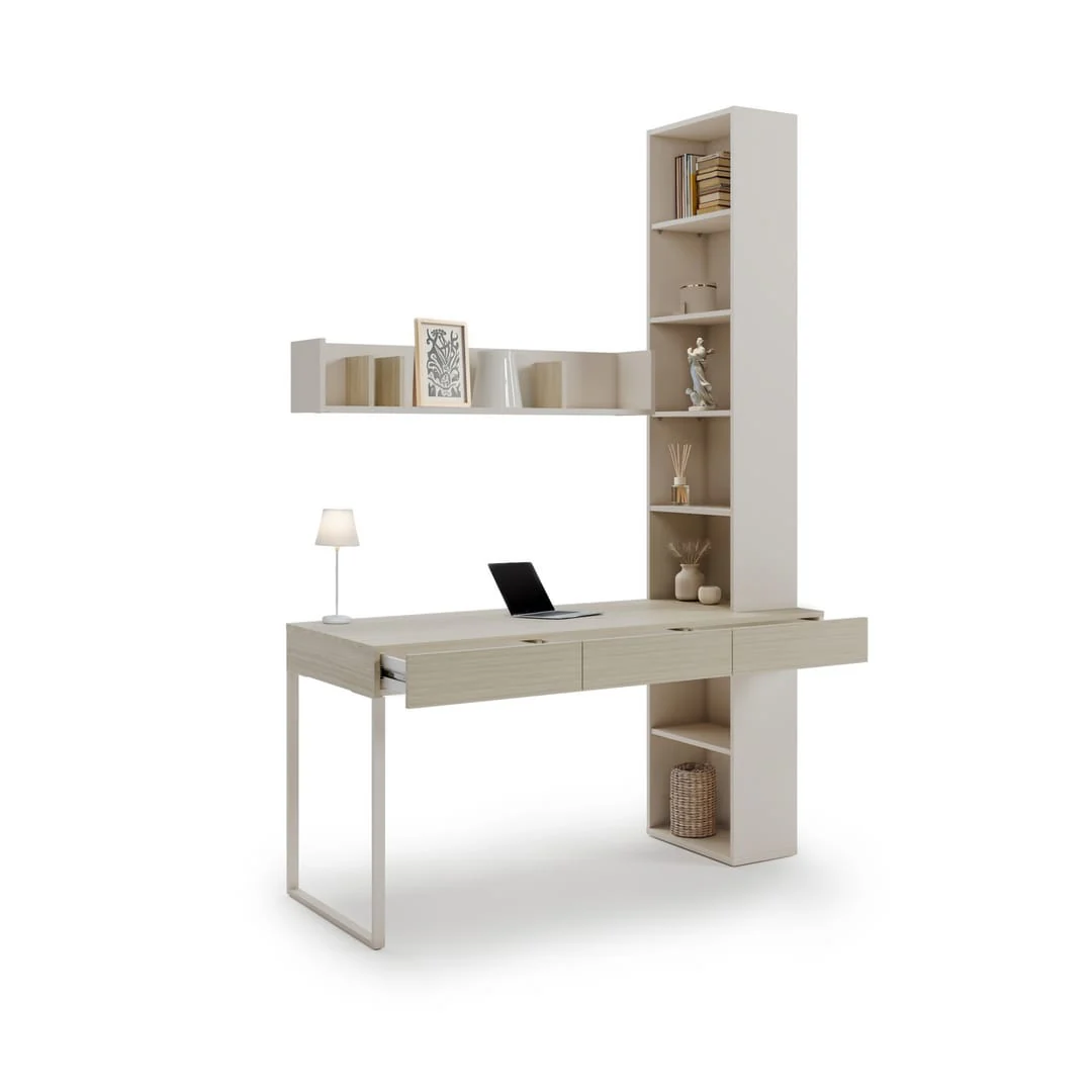 Charlie CH-21 Desk With Bookcase & Shelf 150cm - Image 3