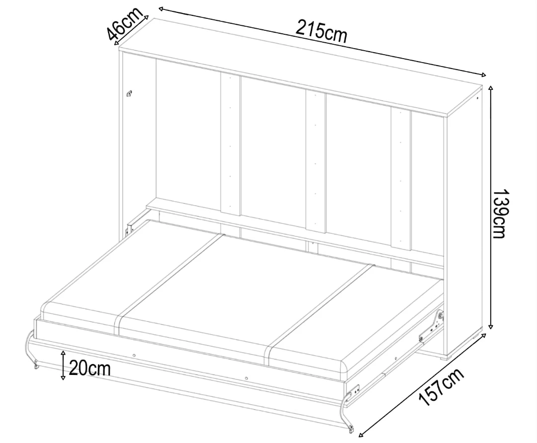 CP-05 Horizontal Wall Bed Concept 120cm - Image 14