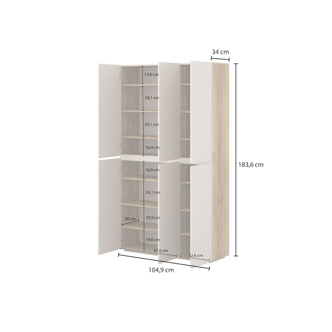 Criss Tall Cabinet 105cm - Image 6