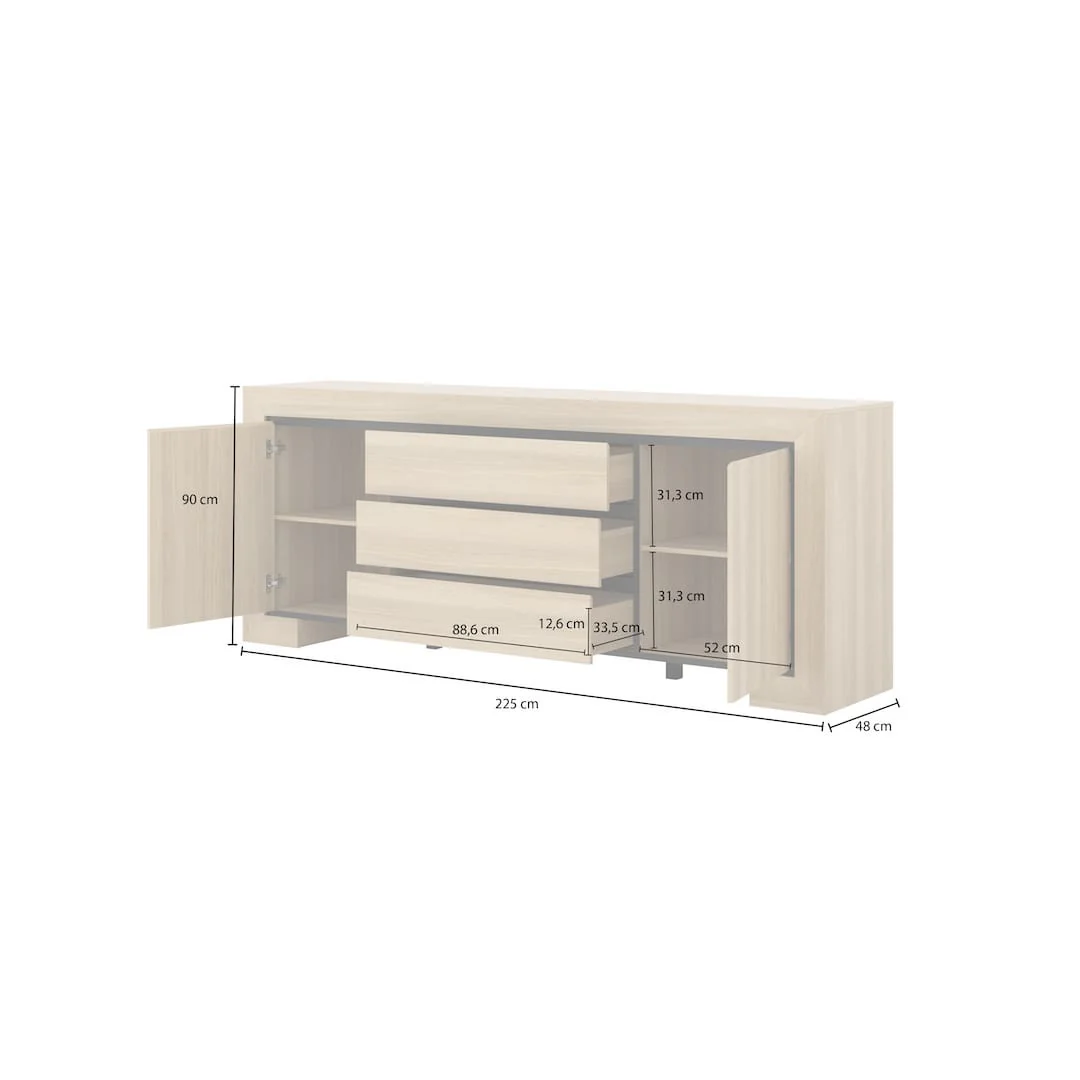 Cuba 25 Sideboard Cabinet 225cm - Image 5