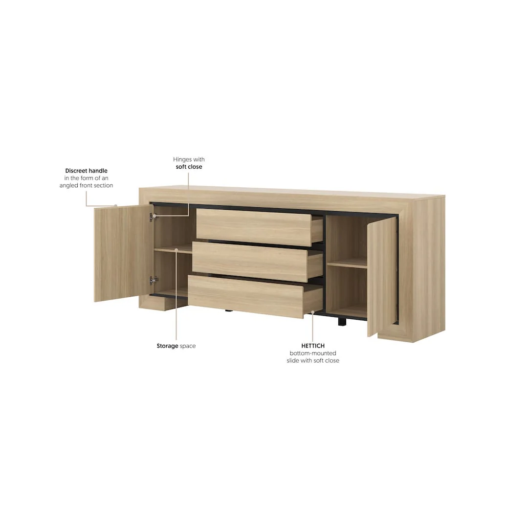 Cuba 25 Sideboard Cabinet 225cm - Image 6