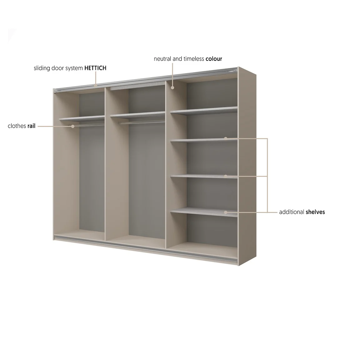 Cube Sliding Door Wardrobe 270cm - Image 6