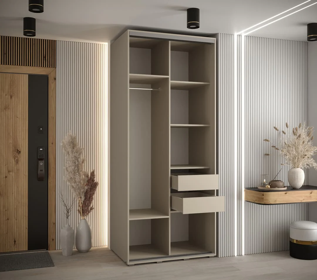 Dakota V Sliding Door Wardrobe 110cm - Image 5
