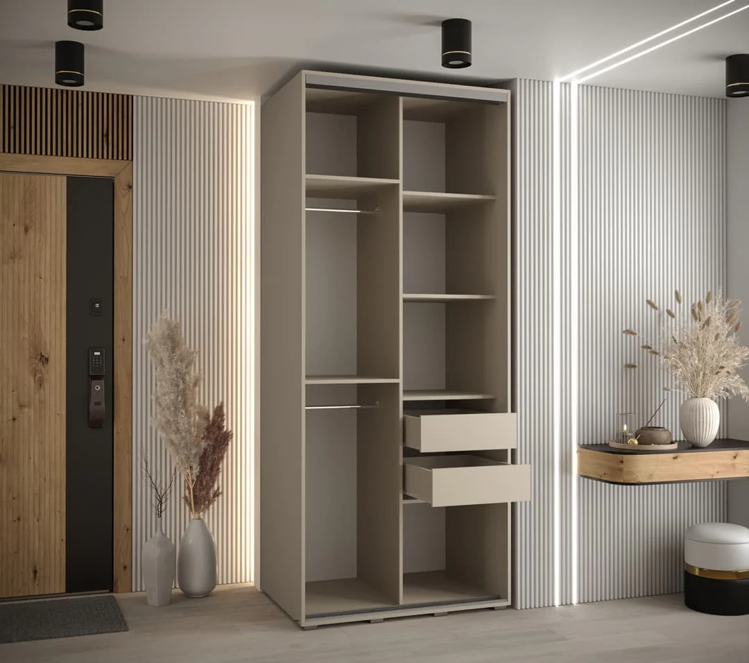 Dakota X Sliding Door Wardrobe 110cm - Image 6