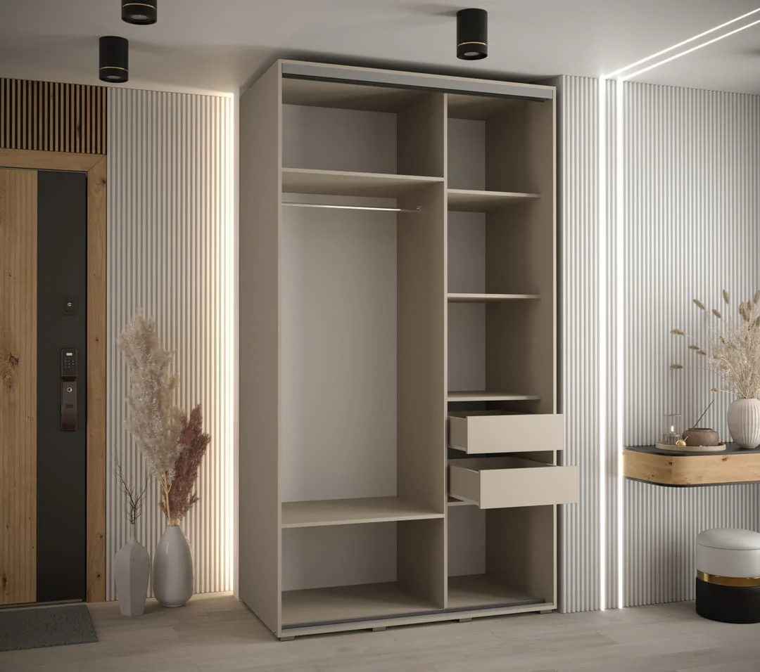 Dakota X Sliding Door Wardrobe 130cm - Image 5