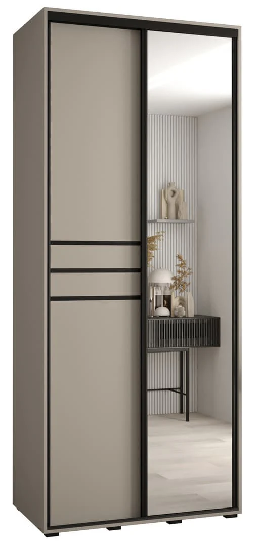 Dakota XI Sliding Door Wardrobe 100cm - Image 2