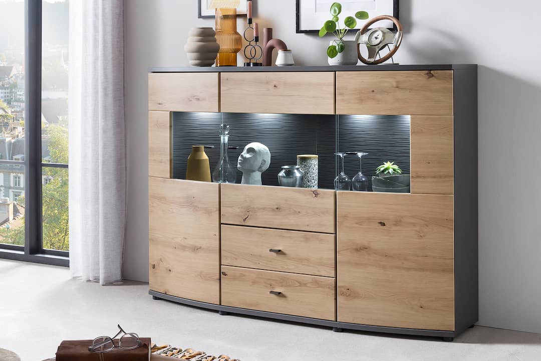 Dera 81 Sideboard Display Cabinet 160cm - Image 4