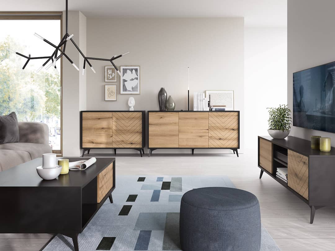 Diamond Large Sideboard Cabinet 154cm [Drawers] - Image 4