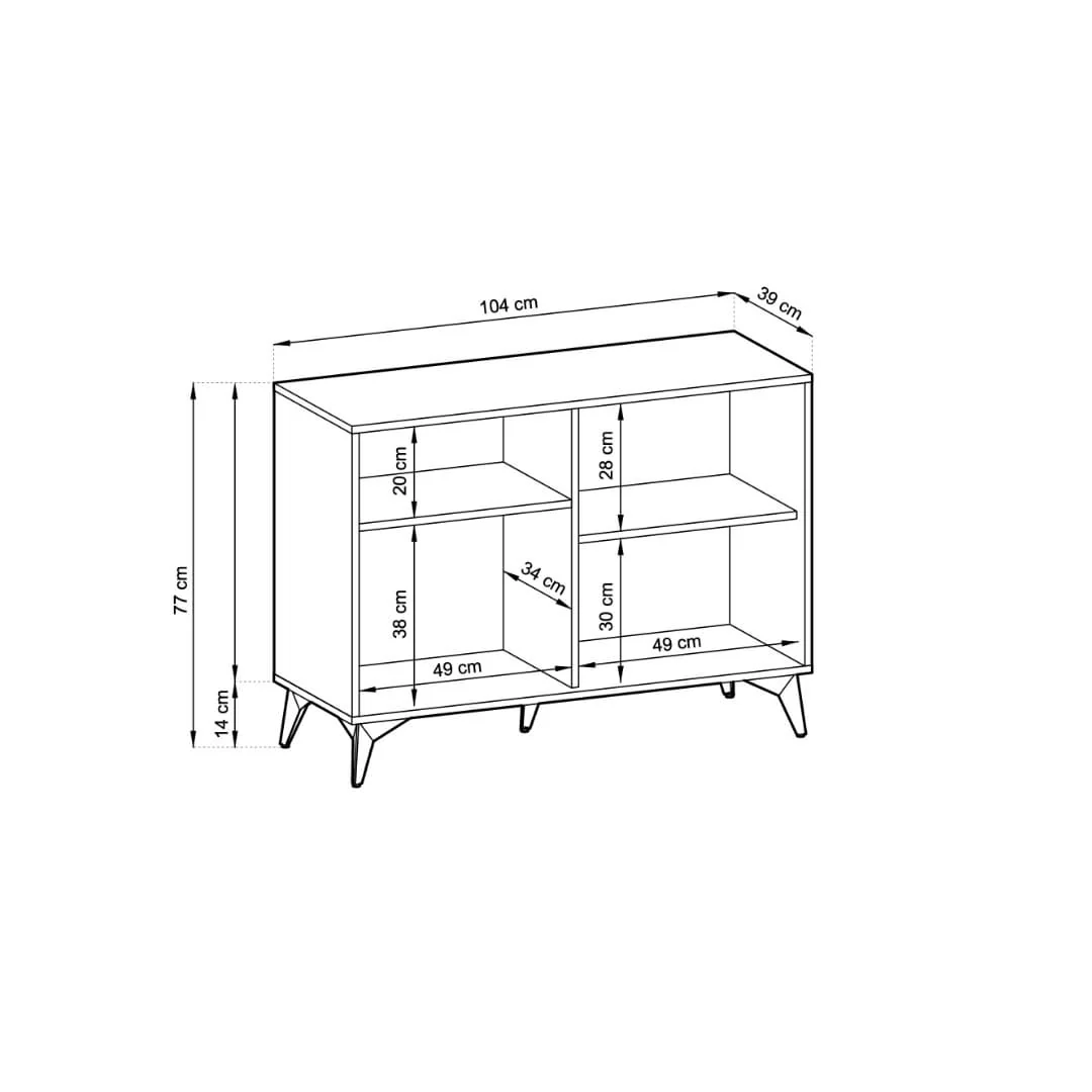 Diamond Sideboard Cabinet 104cm - Image 5