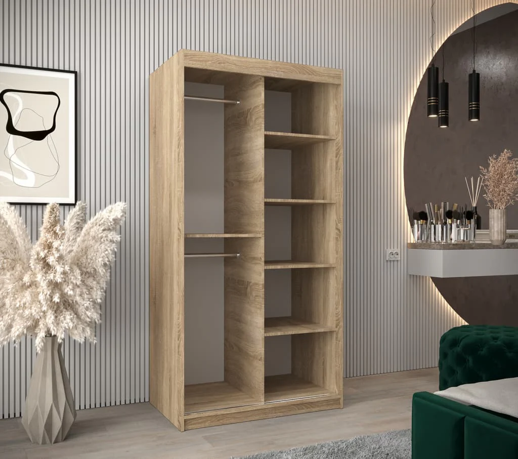 Elypse Sliding Door Wardrobe 100cm - Image 16