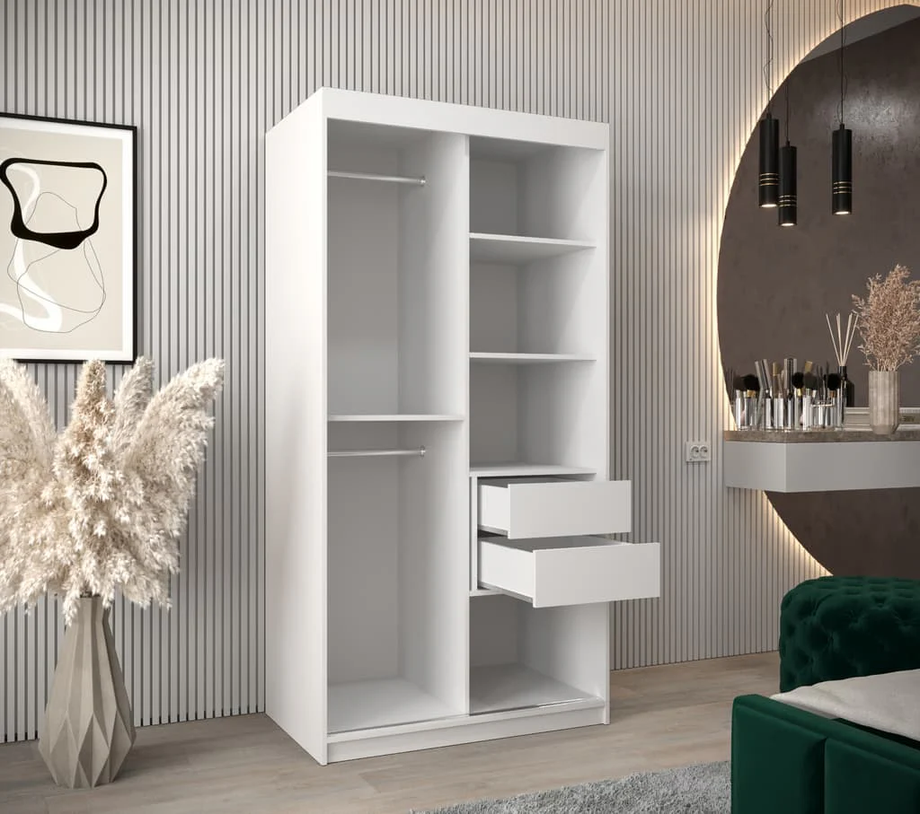 Elypse Sliding Door Wardrobe 100cm - Image 4