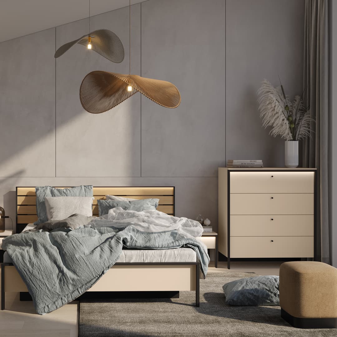Enna EN-04 Chest Of Drawers 136cm - Image 7