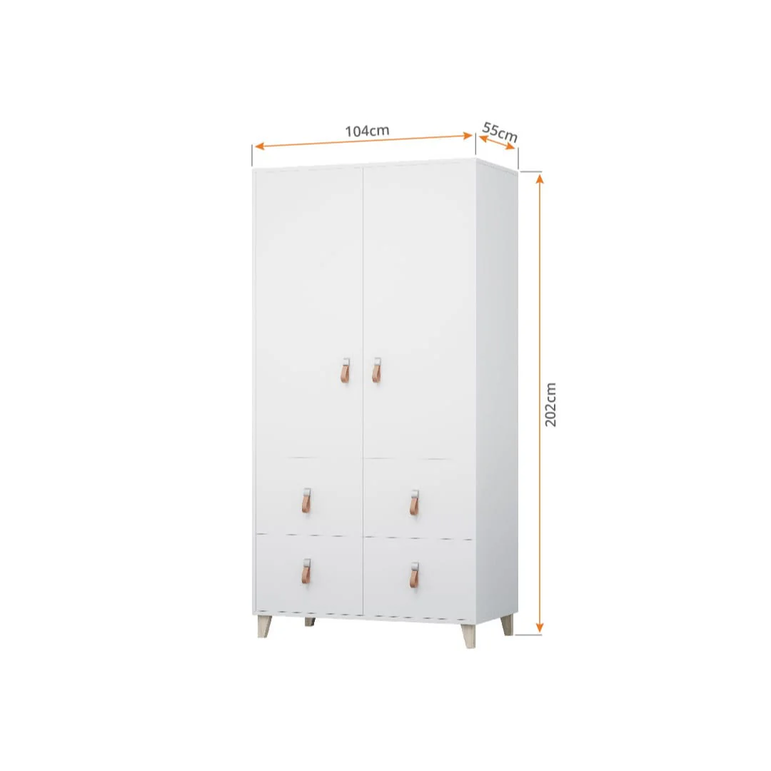 Figo FG-06 Hinged Wardrobe 104cm - Image 3