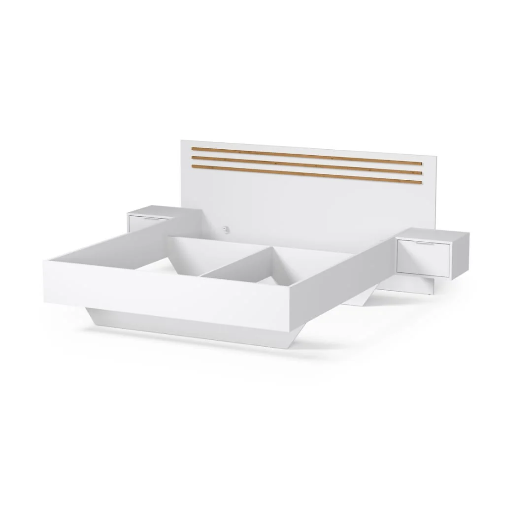 Florencja Bed Frame With Bedside Cabinets [EU King] - Image 3