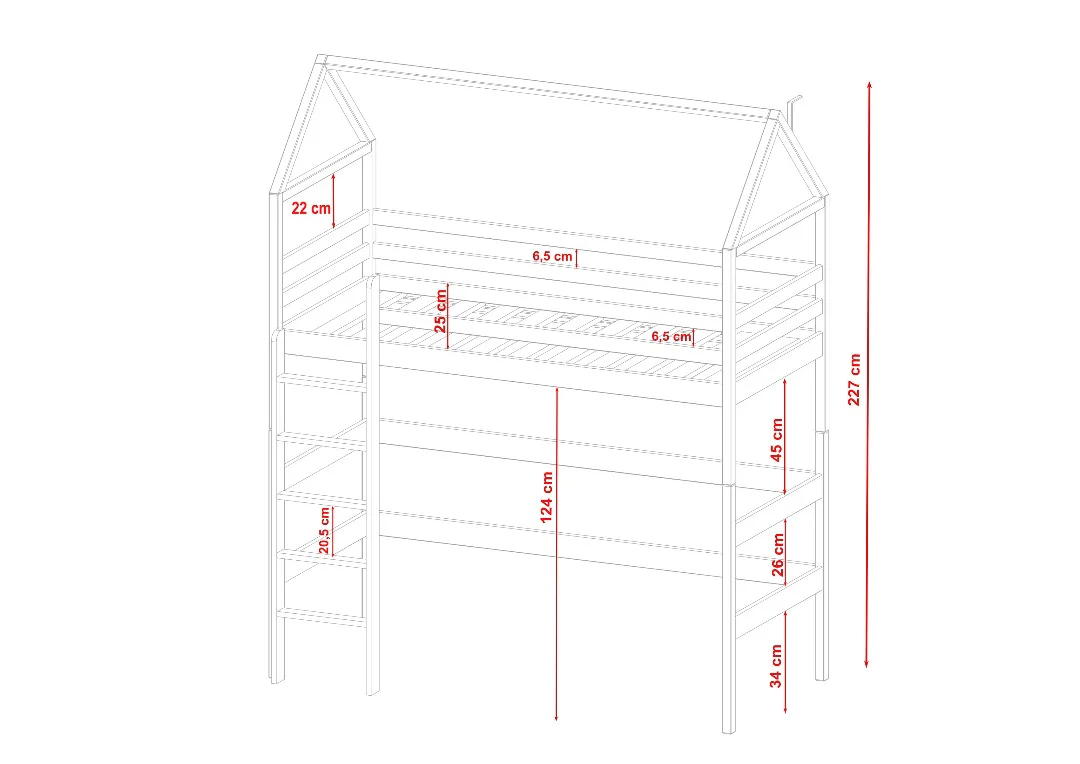 Wooden Loft Bed Gloria - Image 12