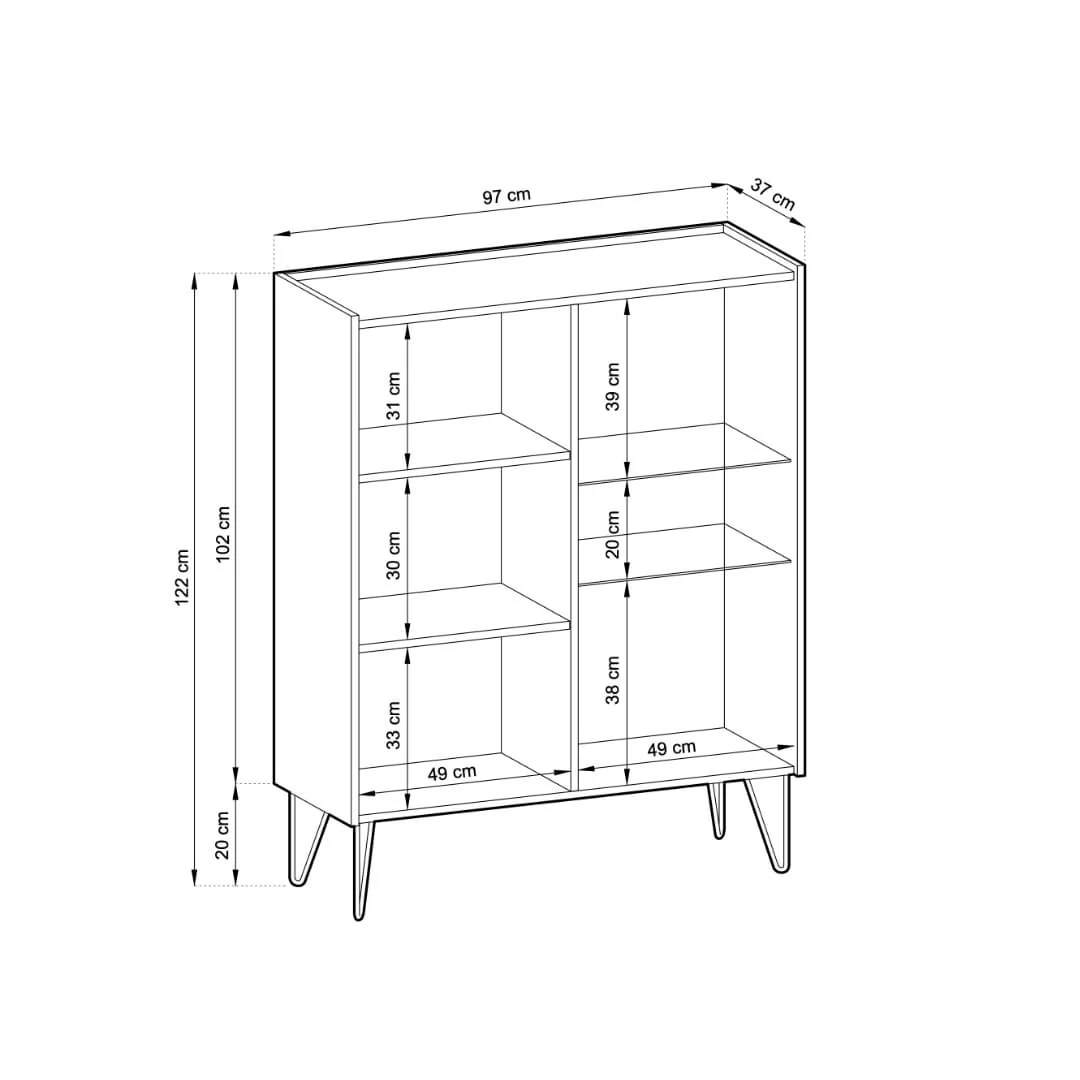 Harmony Display Cabinet 97cm - Image 6