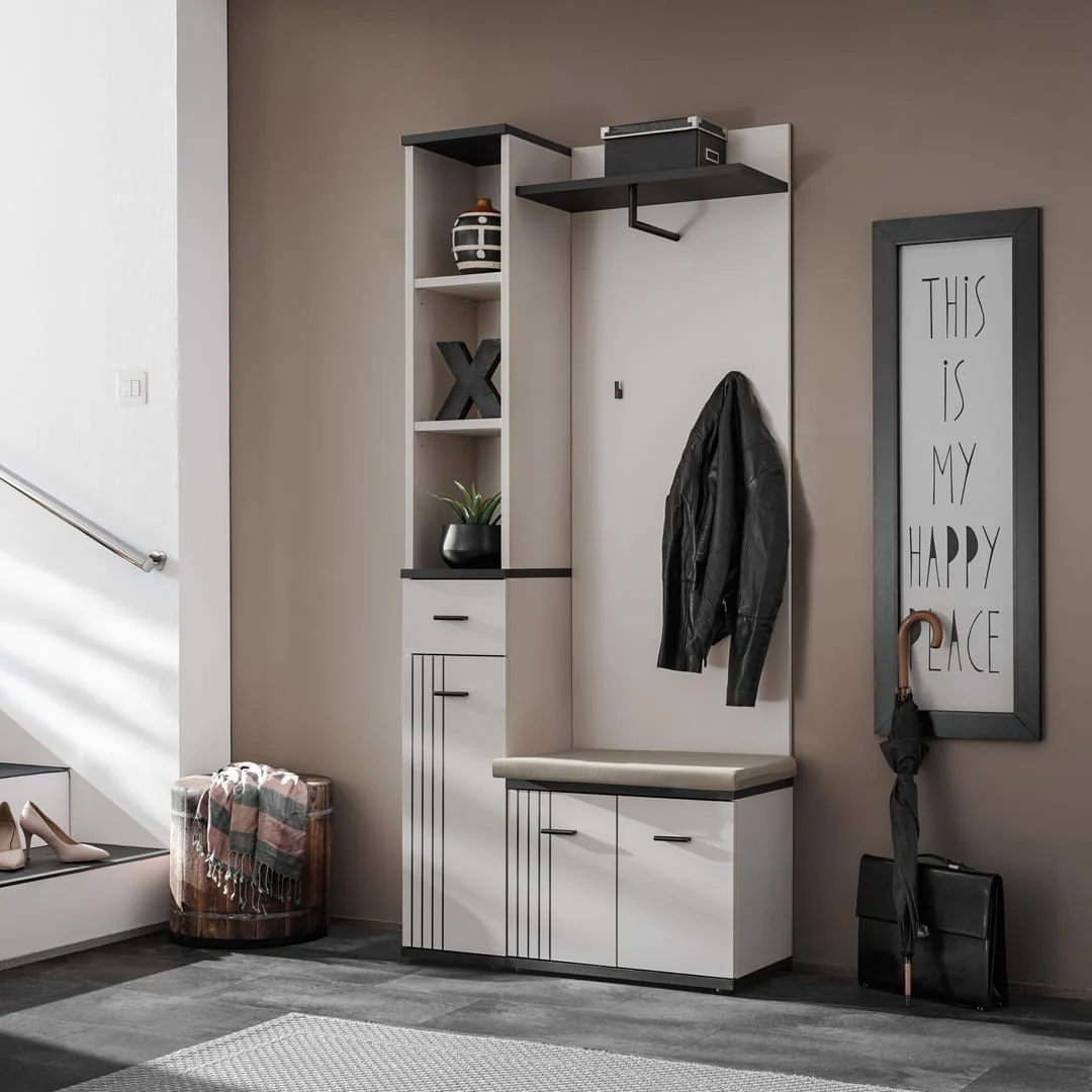 Hugo Tall Hallway Cabinet 30cm - Image 3