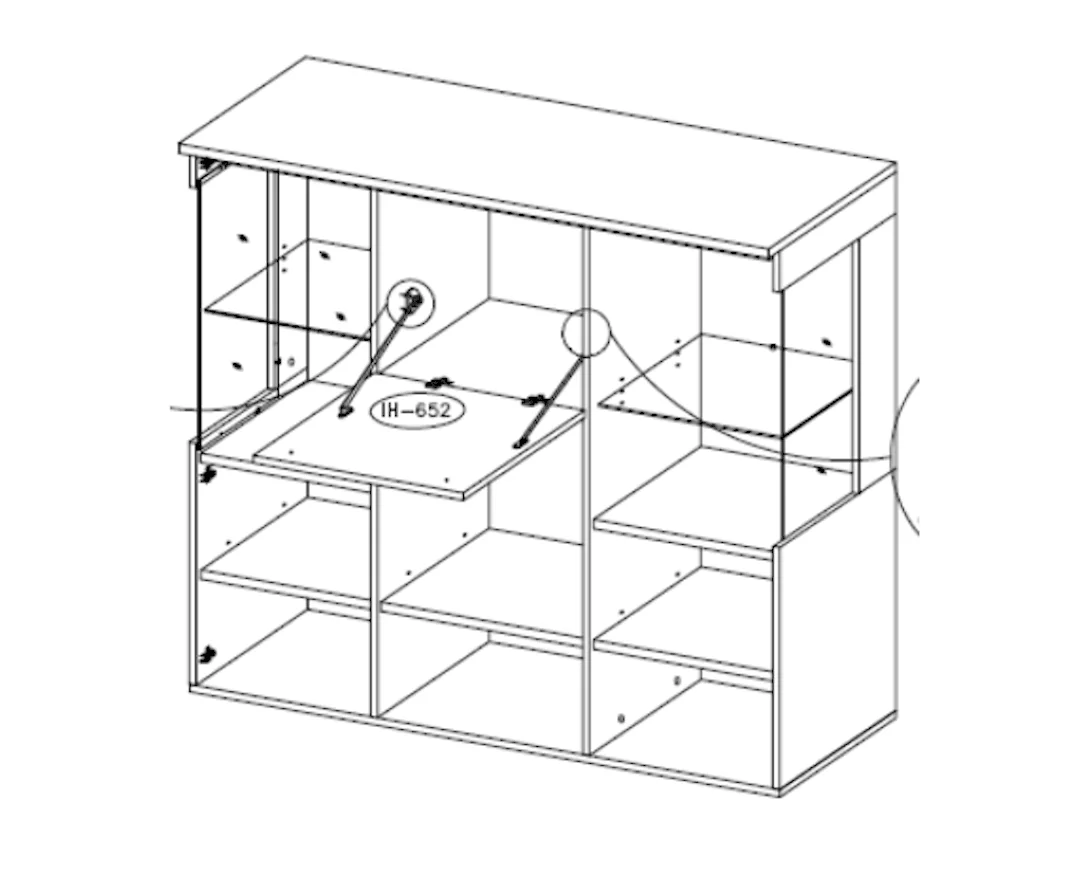 India 46 Display Cabinet 130cm - Image 6