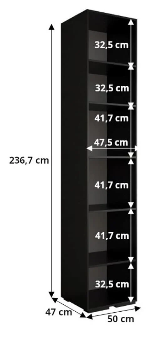 Inova III Hinged Door Wardrobe 50cm - Image 5