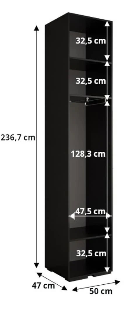 Inova IV Hinged Door Wardrobe 150cm - Image 9