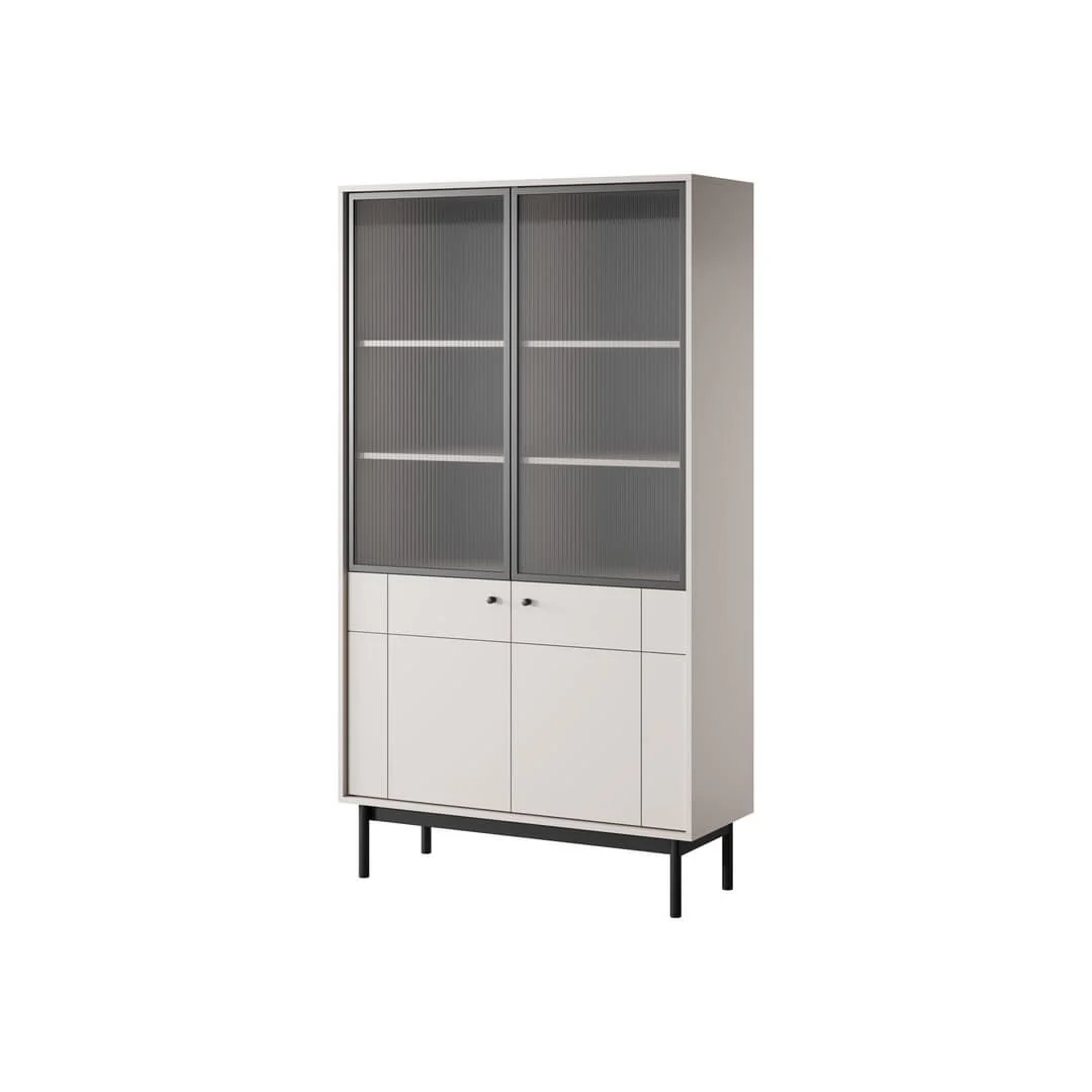 Japandi Tall Display Cabinet 104cm - Image 2