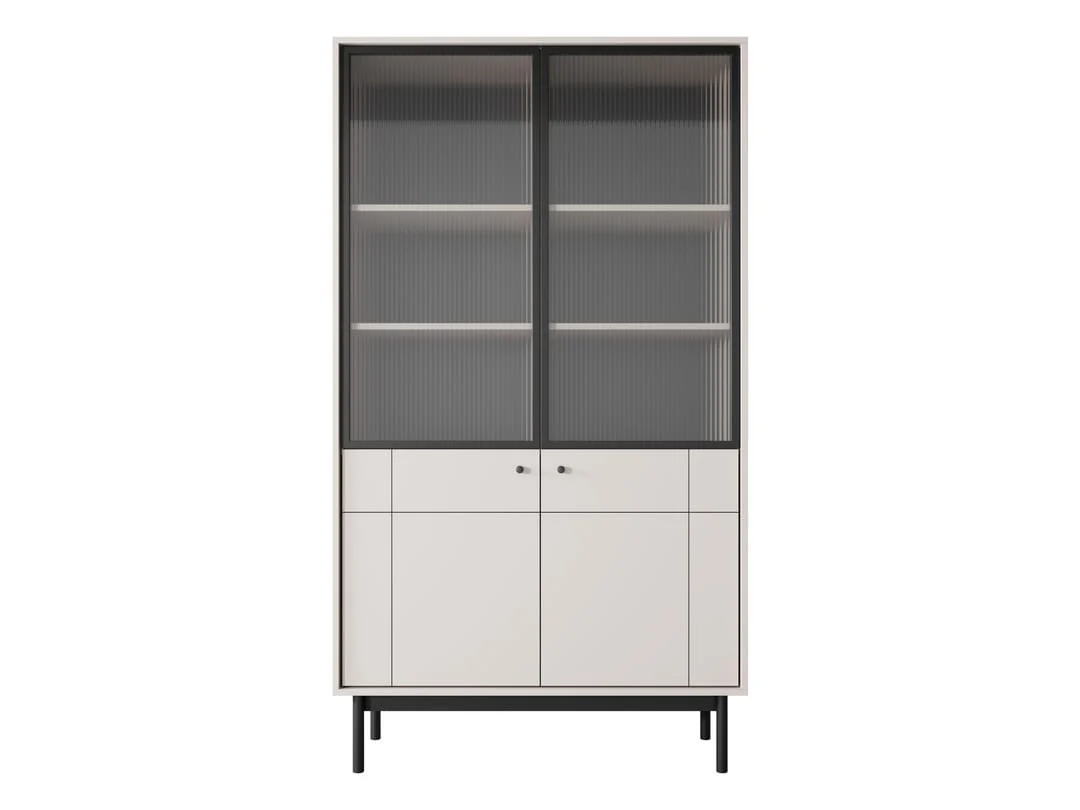 Japandi Tall Display Cabinet 104cm - Image 3
