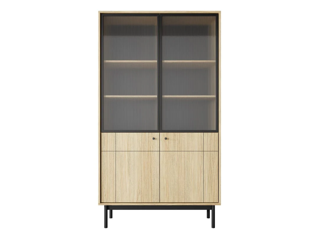 Japandi Tall Display Cabinet 104cm - Image 7