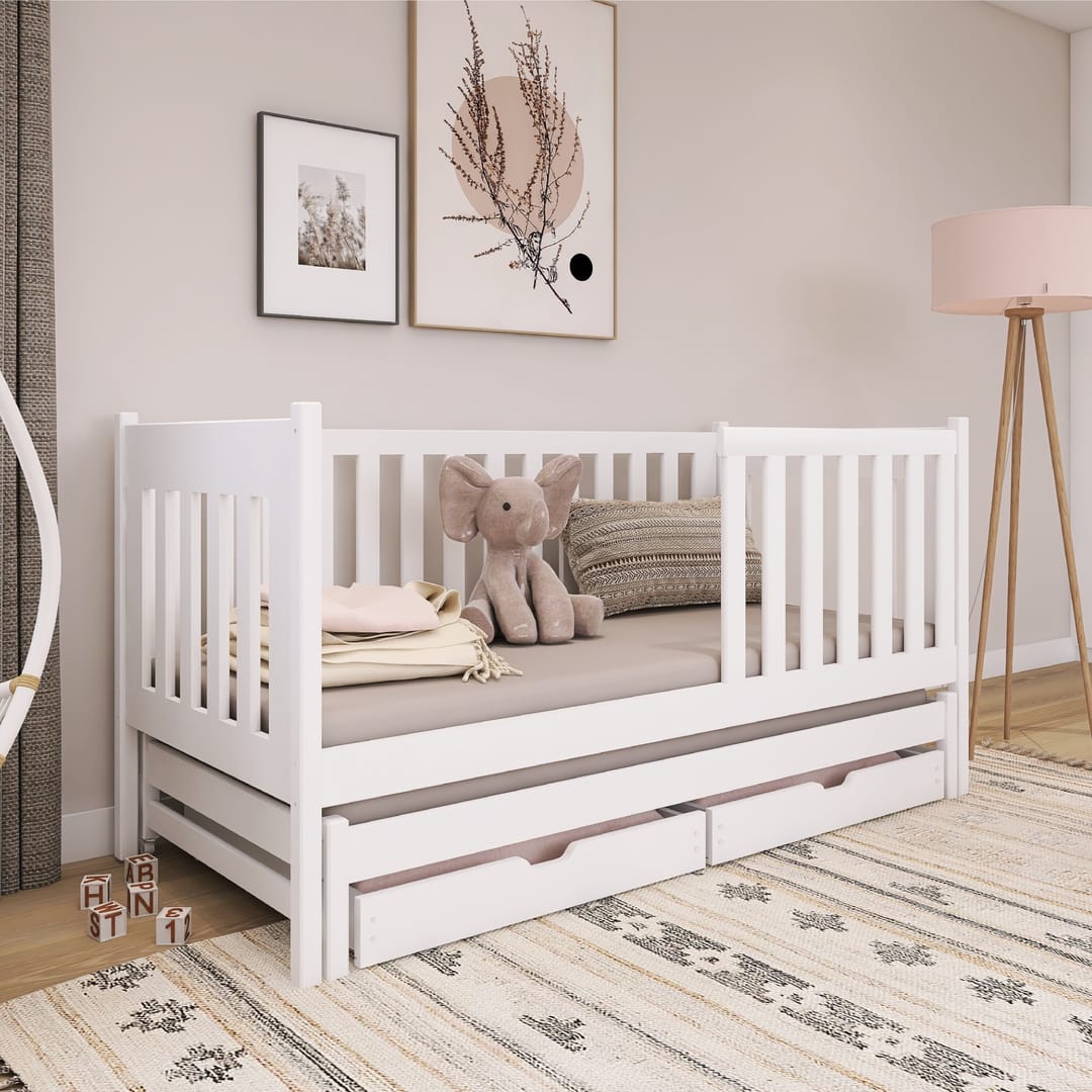 Kaja Single Bed with Trundle and Storage