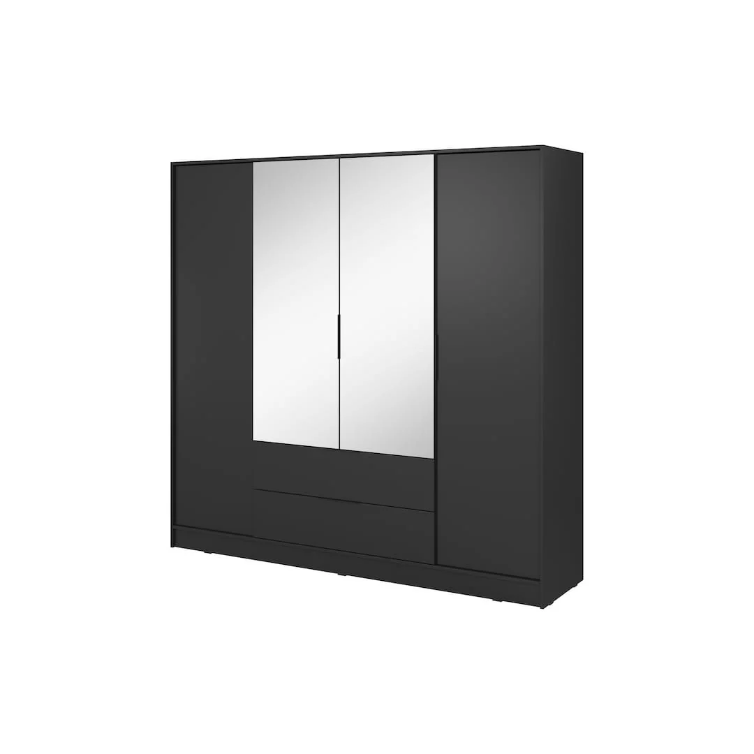 Kelly Hinged Door Wardrobe 206cm [Mirror] - Image 2