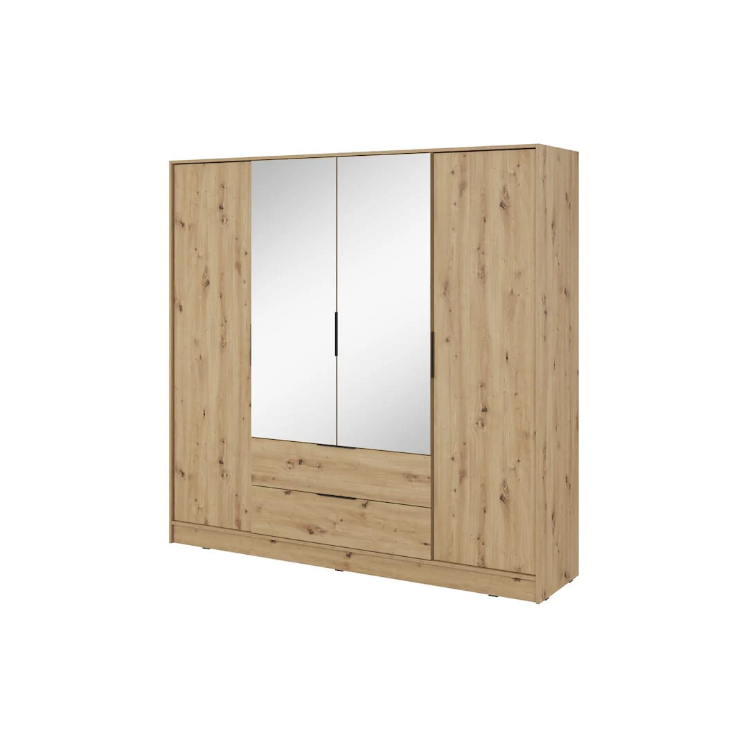 Kelly Hinged Door Wardrobe 206cm [Mirror] - Image 5