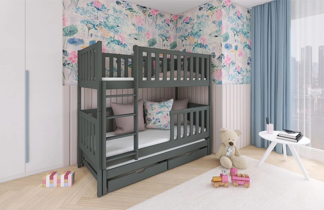 Lea Bunk Bed with Trundle and Storage - Image 10