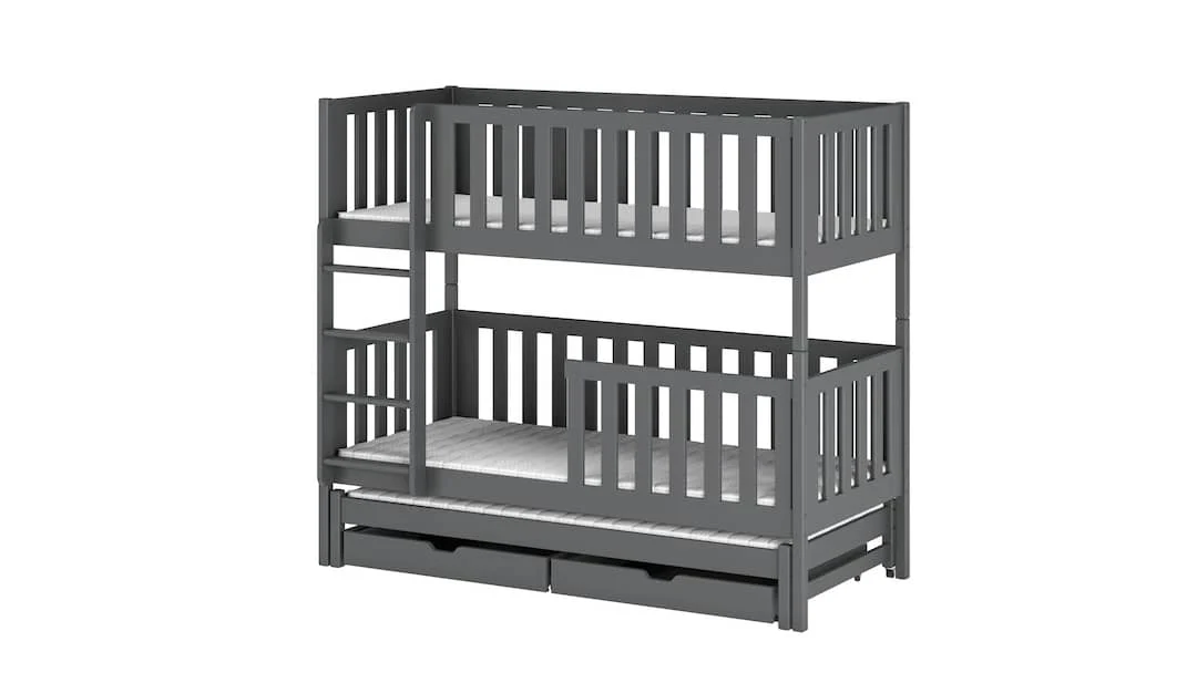 Lea Bunk Bed with Trundle and Storage - Image 12