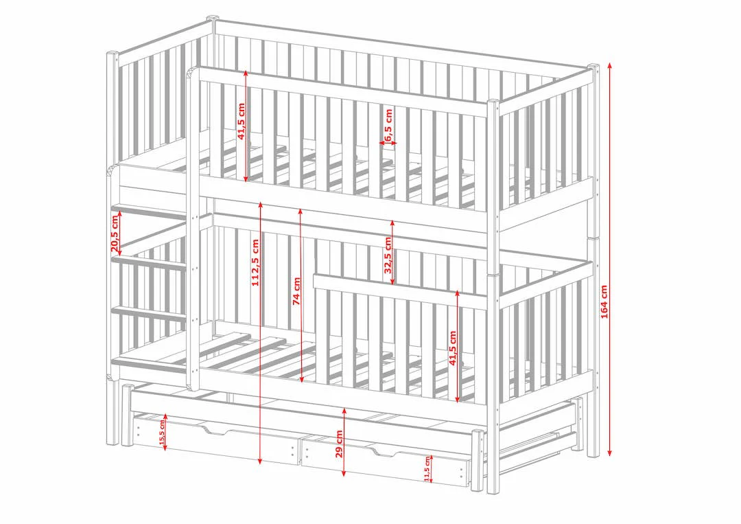 Lea Bunk Bed with Trundle and Storage - Image 19