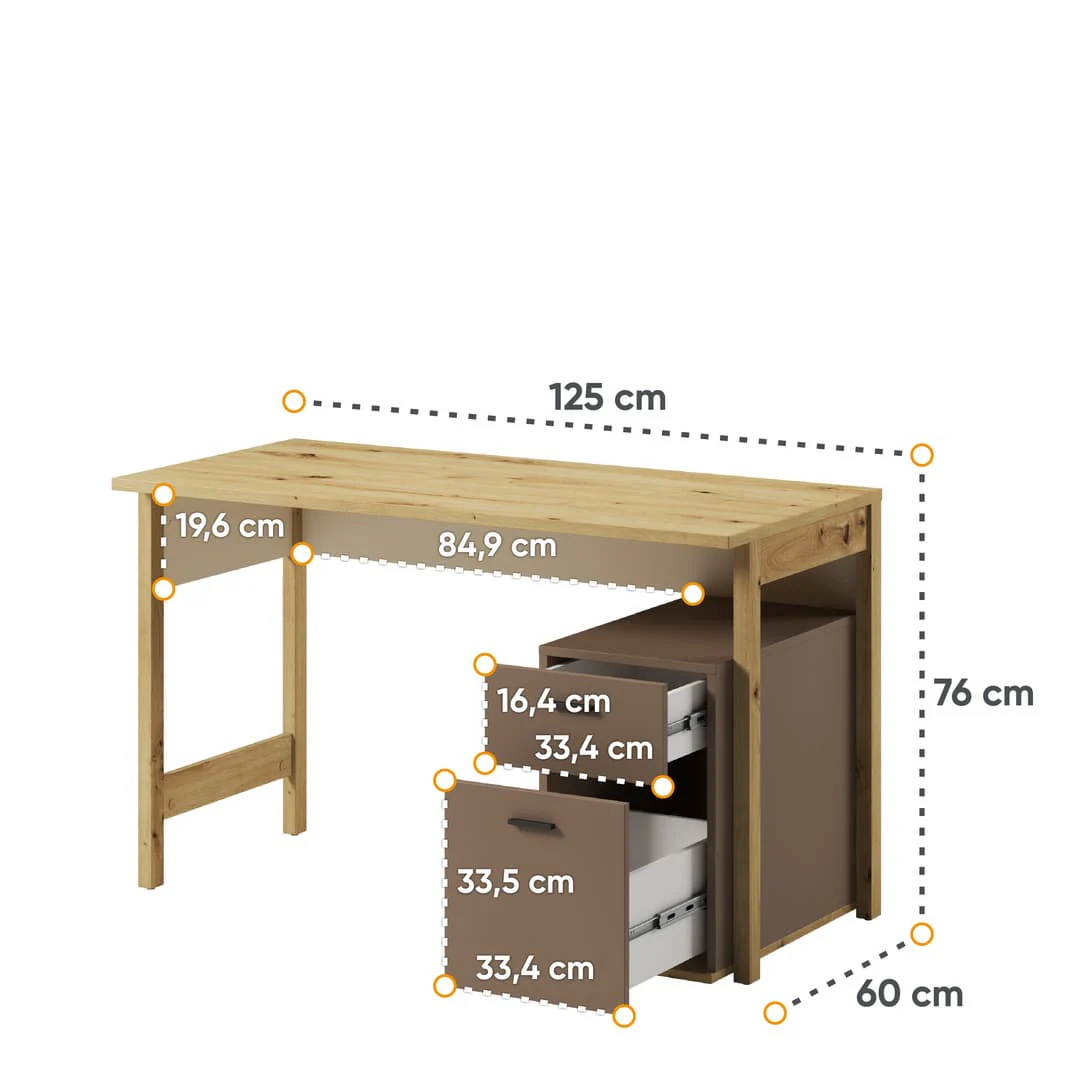 Lenny LY-04 Computer Desk 125cm - Image 4