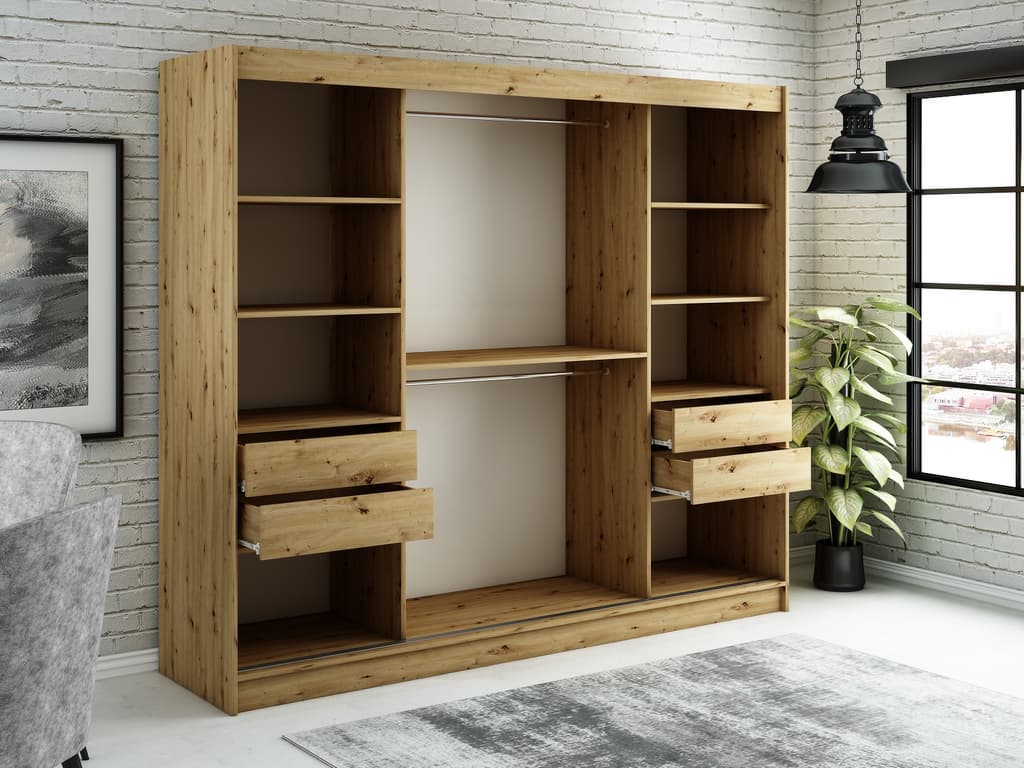 Leto T Sliding Door Wardrobe 250cm - Image 5