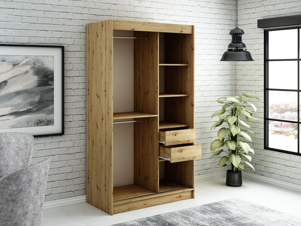 Leto T1 Sliding Door Wardrobe 120cm - Image 5
