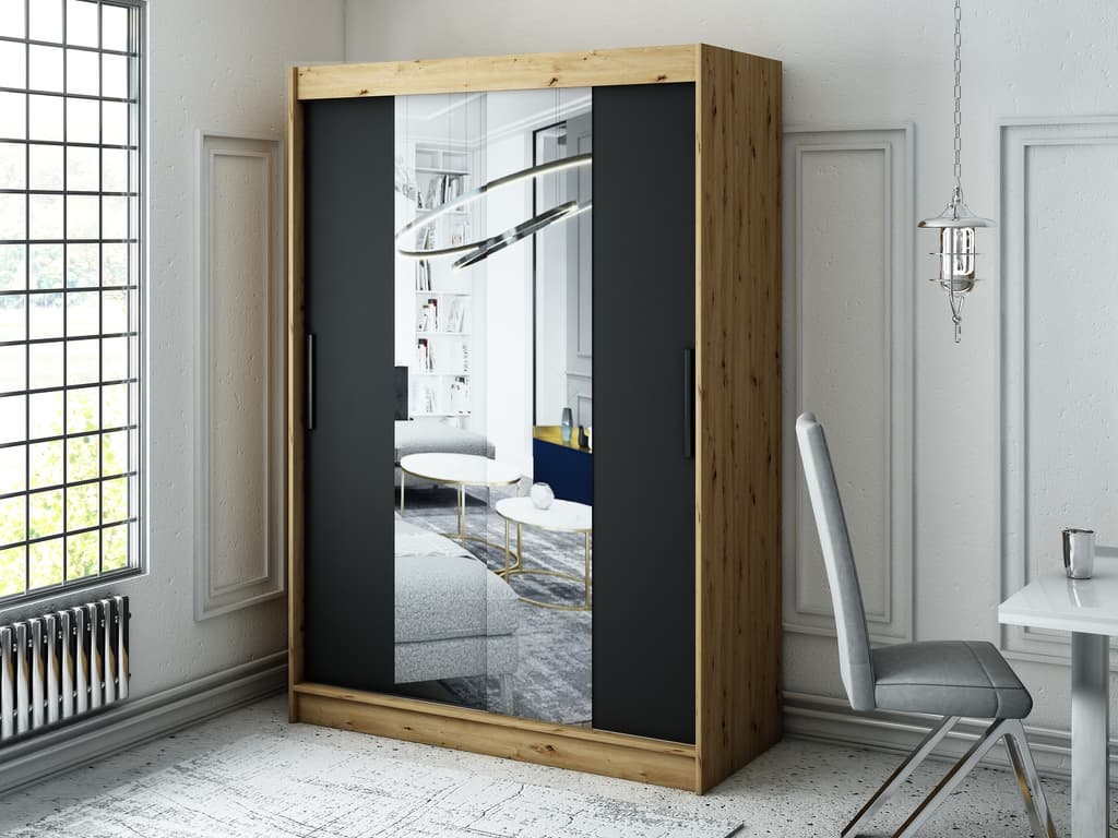 Leto T1 Sliding Door Wardrobe 150cm - Image 2