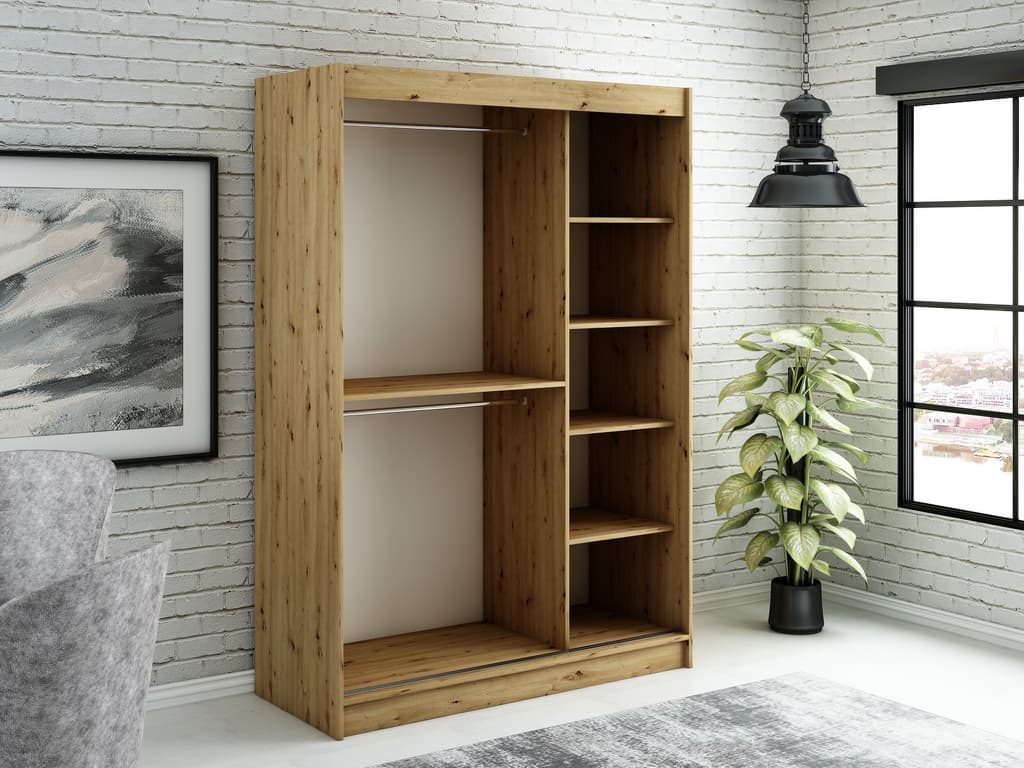 Leto T1 Sliding Door Wardrobe 150cm - Image 3