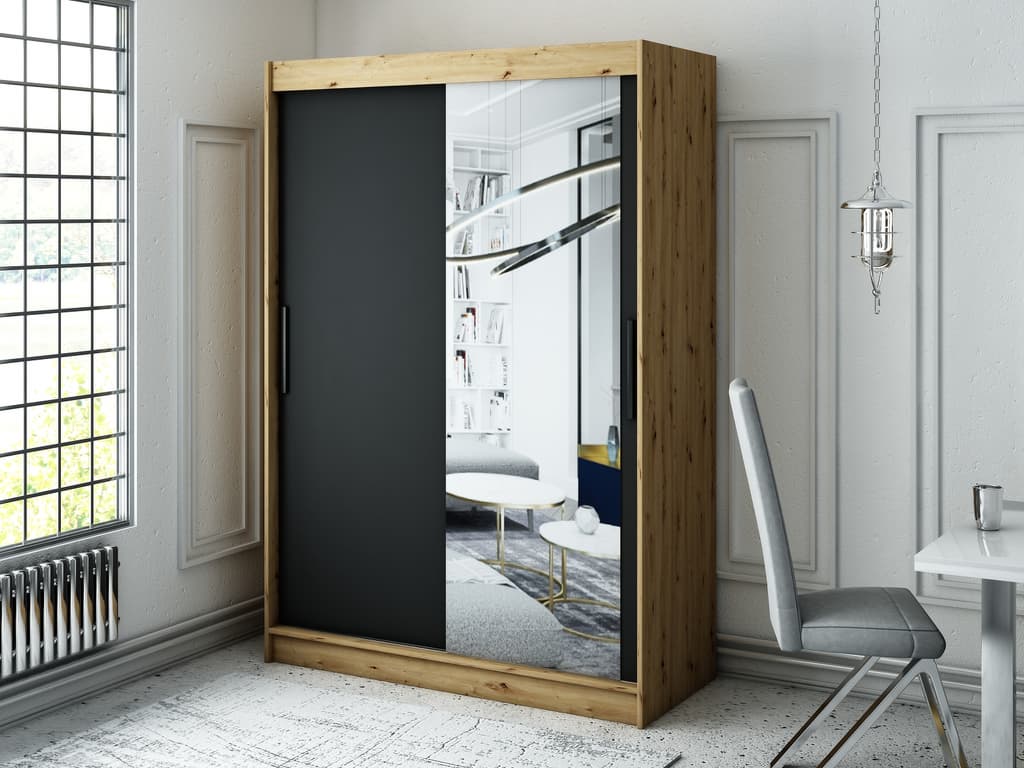 Leto T2 Sliding Door Wardrobe 150cm - Image 2