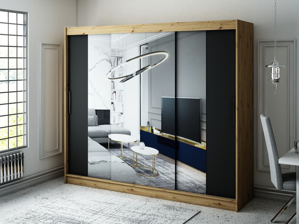 Leto T2 Sliding Door Wardrobe 250cm - Image 2