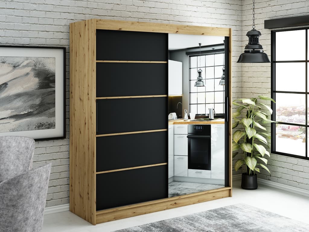 Leto V2 Sliding Door Wardrobe 200cm - Image 2
